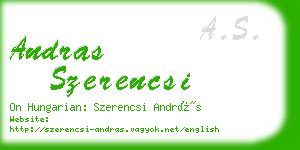 andras szerencsi business card